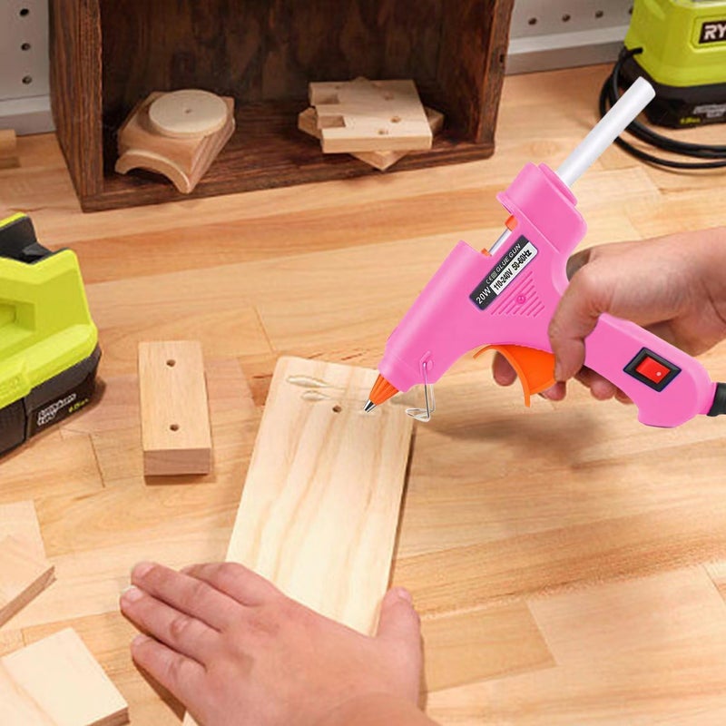FYOUNG Mini Hot Glue Gun 10pcs Glue Stick Hot Glue Gun Set For Quick Repair Artist DIY Art Home 20w White - Image 3